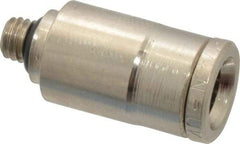 Norgren - 10-32 UNF, Nickel Plated Brass Push-to-Connect Tube Male Connector - 260 Max psi, Tube to Male UNF Connection - Benchmark Tooling