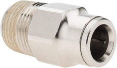 Norgren - 3/8 NPTF, Nickel Plated Brass Push-to-Connect Tube Male Connector - 260 Max psi, Tube to Male NPT Connection - Benchmark Tooling
