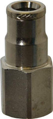 Norgren - 1/8 NPTF, Nickel Plated Brass Push-to-Connect Tube Female Connector - 260 Max psi, Tube to Male NPT Connection - Benchmark Tooling