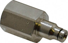 Norgren - 1/4 NPTF, Nickel Plated Brass Push-to-Connect Tube Female Connector - 260 Max psi, Tube to Male NPT Connection - Benchmark Tooling