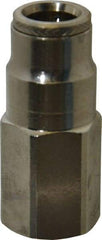 Norgren - 1/4 NPTF, Nickel Plated Brass Push-to-Connect Tube Female Connector - 260 Max psi, Tube to Male NPT Connection - Benchmark Tooling