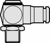 Norgren - 1/4 NPTF, Nickel Plated Brass Push-to-Connect Tube Banjo Elbow - 260 Max psi, Tube to Male Connection - Benchmark Tooling