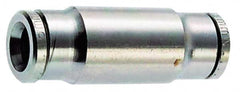 Norgren - 1/2" Outside Diam, Nickel Plated Brass Push-to-Connect Tube Conversion Union - 260 Max psi, Tube to Tube Connection - Benchmark Tooling