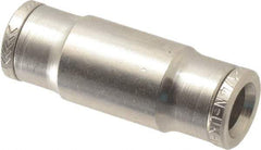 Norgren - 1/4" Outside Diam, Nickel Plated Brass Push-to-Connect Tube Conversion Union - 260 Max psi, Tube to Tube Connection - Benchmark Tooling