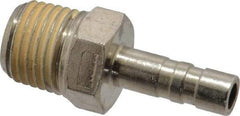 Norgren - 1/4 BSPT, Nickel Plated Brass Push-to-Connect Male Stem Connector - 260 Max psi, Stem to Male Connection - Benchmark Tooling
