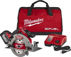 Milwaukee Tool - 18 Volt, 7-1/4" Blade, Cordless Circular Saw - 5,800 RPM, 1 Lithium-Ion Battery Included - Benchmark Tooling