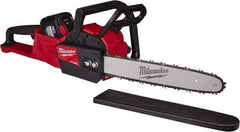 Milwaukee Tool - 18 Volt, Battery Powered Chainsaw - 16" Guide Bar Length, 6,600 RPM, 3/8" Chain Pitch, 0.043" Chain Gauge - Benchmark Tooling