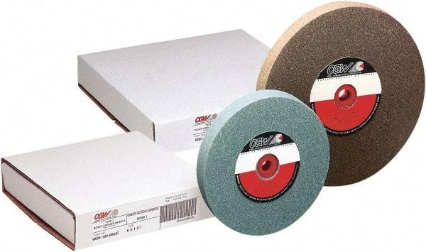 CGW Abrasives - 24 Grit Aluminum Oxide Bench & Pedestal Grinding Wheel - 8" Diam x 1-1/4" Hole x 1" Thick, 3600 Max RPM, Vitrified Bond - Benchmark Tooling