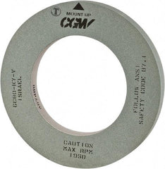 Camel Grinding Wheels - 14" Diam x 5" Hole x 2" Wide Centerless & Cylindrical Grinding Wheel - 80 Grit, Silicon Carbide, Type 1, Vitrified Bond, No Recess - Benchmark Tooling