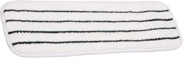 Ability One - 6" Long x 5" Wide Microfiber Dust Mop Pad - Hook & Loop, White, Looped Head - Benchmark Tooling