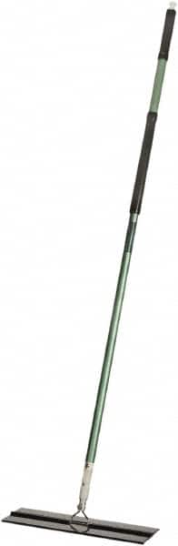 Ability One - 55" Long x 6" Wide Microfiber Dust Flat Mop - Hook & Loop, Green, Looped Head, Launderable - Benchmark Tooling