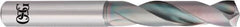 OSG - 6.8mm 140° Spiral Flute Solid Carbide Screw Machine Drill Bit - EgiAs Finish, Right Hand Cut, 34mm Flute Length, 79mm OAL, Straight Shank - Benchmark Tooling