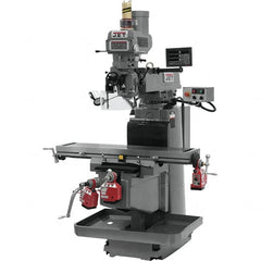 Jet - 54" Long x 12" Wide, 3 Phase Newall DP700 CNC Milling Machine - Variable Speed Pulley Control, NT40 Taper, 5 hp - Benchmark Tooling