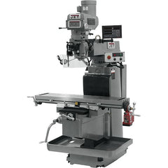 Jet - 54" Long x 12" Wide, 3 Phase Newall DP700 CNC Milling Machine - Variable Speed Pulley Control, NT40 Taper, 5 hp - Benchmark Tooling