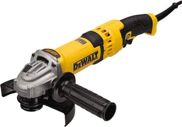 DeWALT - 4-1/2, 5 & 6" Wheel Diam, 9,000 RPM, Corded Angle & Disc Grinder - 5/8-11 Spindle, 120 Volts, 13 Amps - Benchmark Tooling