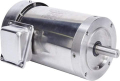 Leeson - 2 Max hp, 1,800 Max RPM, Premium Efficient Electric AC DC Motor - 230/460 V Input, Three Phase, 145TC Frame, C-Face Mount, TEFC Enclosure - Benchmark Tooling