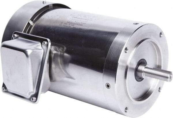 Leeson - 1 Max hp, 1,800 Max RPM, Premium Efficient Electric AC DC Motor - 230/460 V Input, Three Phase, 56C Frame, C-Face Mount, TEFC Enclosure - Benchmark Tooling