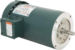 Leeson - 3 Max hp, 3,600 Max RPM, Premium Efficient Electric AC DC Motor - 230/460 V Input, Three Phase, 56C Frame, C-Face Mount, TEFC Enclosure - Benchmark Tooling