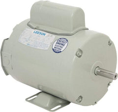 Leeson - 1-1/2 Max hp, 3,450 Max RPM, Fan Duty Electric AC DC Motor - 115/230 V Input, Single Phase, 56Z Frame, 5/8" Shaft Diam, Rigid Base Mount, TEAO Enclosure - Benchmark Tooling
