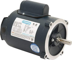 Leeson - 1/3 Max hp, 1,800 Max RPM, Capacitor Start Electric AC DC Motor - 115/230 V Input, Single Phase, S56C Frame, C-Face Mount, TENV Enclosure - Benchmark Tooling