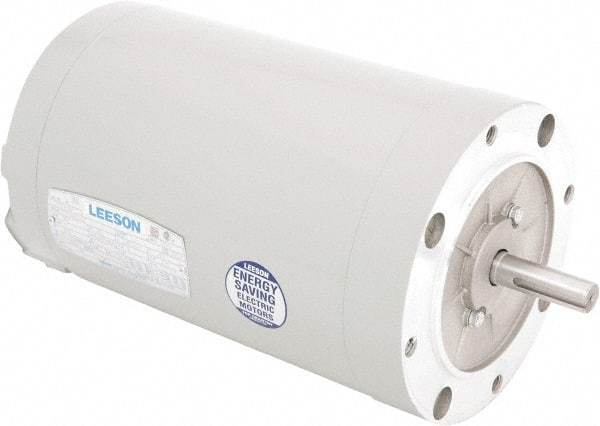 Leeson - 1 Max hp, 850 Max RPM, Electric AC DC Motor - 208-230/460 V Input, Three Phase, 56C Frame, C-Face Mount, TEAO Enclosure - Benchmark Tooling