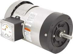 Leeson - 1 Max hp, 1,800 Max RPM, Premium Efficient Electric AC DC Motor - 230/460 V Input, Three Phase, 56C Frame, C-Face Mount, TEFC Enclosure - Benchmark Tooling