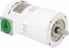 Leeson - 2 Max hp, 1,800 Max RPM, Premium Efficient Electric AC DC Motor - 230/460 V Input, Three Phase, 145TC Frame, C-Face Mount, TEFC Enclosure - Benchmark Tooling