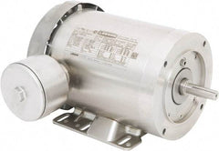 Leeson - 1 Max hp, 1,800 Max RPM, Premium Efficient Electric AC DC Motor - 230/460 V Input, Three Phase, 56C Frame, C-Face with Base Mount, TEFC Enclosure - Benchmark Tooling