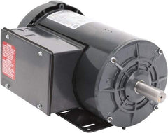 Leeson - 2 Max hp, 1,800 Max RPM, Capacitor Start Electric AC DC Motor - 115-208/230 V Input, Single Phase, 56HZ Frame, Rigid Base Mount, TEFC Enclosure - Benchmark Tooling