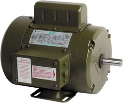 Leeson - 1 Max hp, 1,800 Max RPM, Capacitor Start Electric AC DC Motor - 115-208/230 V Input, Single Phase, 56 Frame, Rigid Base Mount, TEFC Enclosure - Benchmark Tooling