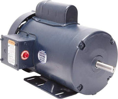 Leeson - 1/2 Max hp, 1,800 Max RPM, Capacitor Start Electric AC DC Motor - 115/230 V Input, Single Phase, S56C Frame, C-Face Mount, TEFC Enclosure - Benchmark Tooling