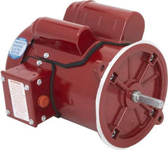 Leeson - 3/4 Max hp, 1,800 Max RPM, Feed-Auger Drive Electric AC DC Motor - 115/208-230 V Input, Single Phase, 48YZ Frame, 1/2" Shaft Diam, Special Mount, TEFC Enclosure - Benchmark Tooling