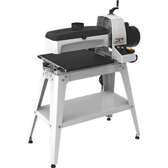 Jet - 5" Diam x 16" Long, Single Phase Floor Drum Sanding Machine - 2-3/8" Sanding Depth, 1/32 to 3" Thick x 32" Wide Workpiece, 0 to 10 SFPM Workpiece Rate - Benchmark Tooling