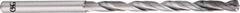 OSG - 2mm, 140° Point, Spiral Flute, Solid Carbide Taper Length Drill Bit - EgiAs Finish, 26mm Flute Length, 75mm OAL, Series 6530 - Benchmark Tooling