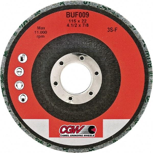 Camel Grinding Wheels - 5" Fine Grade Silicon Carbide Deburring Disc - 7/8" Center Hole, Arbor Connection, Gray, 10,000 Max RPM - Benchmark Tooling