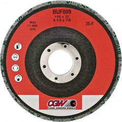 Camel Grinding Wheels - 5" Fine Grade Silicon Carbide Deburring Disc - 7/8" Center Hole, Arbor Connection, Gray, 10,000 Max RPM - Benchmark Tooling
