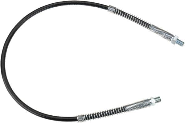 lumax - 30" Long, 10,000 psi Operating Pressure, Thermoplastic Grease Gun Hose - NPT - Benchmark Tooling