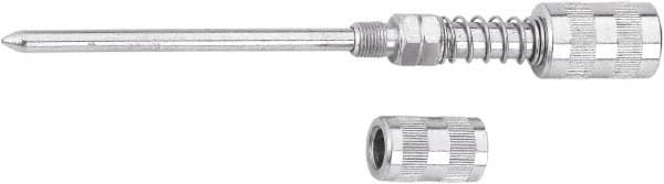 lumax - 4,500 Operating psi, 7" Long, Steel Needle Nose Adapter Grease Gun Needle Nozzle - Benchmark Tooling