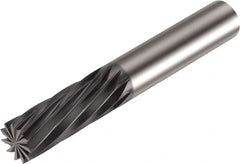 Sandvik Coromant - 12.7mm, 1.252" LOC, 12.7mm Shank Diam, 11 Flute, Solid Carbide Square End Mill - Diamond Finish, -4° Helix, Centercutting, Series CoroMill Plura - Benchmark Tooling