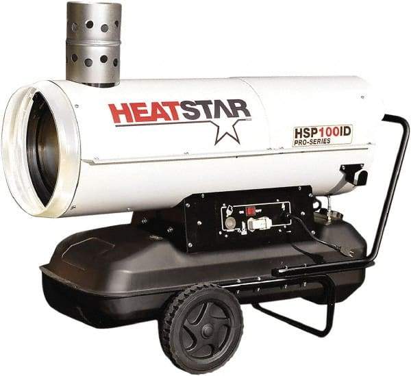 Heatstar - 122,000 BTU Rating, Kerosene/Diesel Indirect Fired Forced Air Heater - 3,050 Sq Ft Max Heating Area, 17 Gal Capacity, Fuel with Diesel, Kerosene, JP-8 & Jet8 - Benchmark Tooling