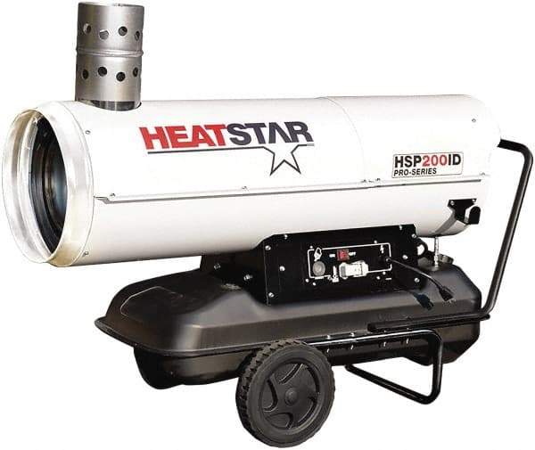 Heatstar - 180,000 BTU Rating, Kerosene/Diesel Indirect Fired Forced Air Heater - 4,625 Sq Ft Max Heating Area, 17 Gal Capacity, Fuel with Diesel, Kerosene, JP-8 & Jet8 - Benchmark Tooling