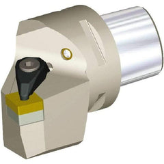 Kennametal - Right Hand Cut, Size PSC50, CN.. 432 & CN..120408 Insert Compatiblity, External Modular Turning & Profiling Cutting Unit Head - 27mm Ctr to Cutting Edge, 60mm Head Length, Through Coolant, Series PSC - Benchmark Tooling