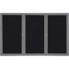 Ghent - Cork Bulletin Boards Style: Enclosed Fabric Bulletin Board Color: Black - Benchmark Tooling