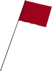 Ability One - 3" High x 3-1/2" Wide, Red PVC Marking Flag - 15" Overall Height - Benchmark Tooling