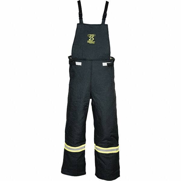 Oberon - Size 2XL, Black, Zippered with Flap, Arc Flash Bib Overall - 50" Chest, Aramid - Benchmark Tooling