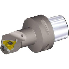 Kennametal - Insert Style LT16NR, 90mm Head Length, Right Hand Cut, Internal Modular Threading Cutting Unit Head - System Size PSC63, 22mm Center to Cutting Edge, Series PSC - Benchmark Tooling