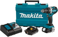 Makita - 18 Volt 1/2" Chuck Pistol Grip Handle Cordless Drill - 0-2000 RPM, Reversible, 2 Lithium-Ion Batteries Included - Benchmark Tooling