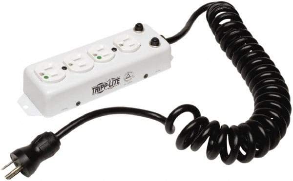 Tripp-Lite - 4 Outlets, 120 VAC15 Amps, 10' Cord, Power Outlet Strip - Keyhole, Tab Mount, 5-15 NEMA Configuration, 8.4" Strip - Benchmark Tooling