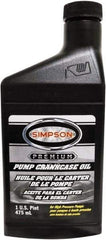 Simpson - Fixed Pressure Washer Pump Oil - 3-1/8" Long, Plastic, Female & Male - Benchmark Tooling