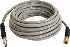 Simpson - 4,500 Max psi Fixed Pressure Washer Hose - 50' Long, Polyurethane, NPT, Female & Male - Benchmark Tooling